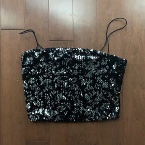 Garage Sequin Crop Top